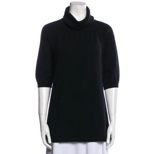 DEMYLEE Wool Cashmere Black Sweater (the row khaite lisa yang quiet luxury)